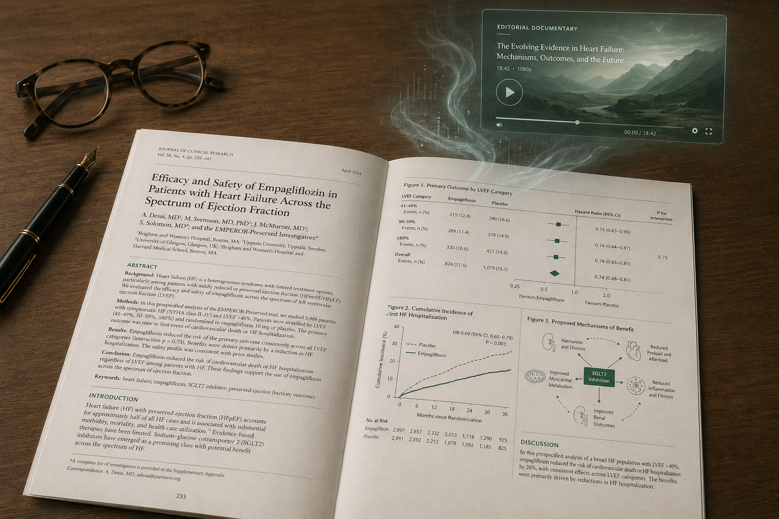 Editorial illustration of a research paper transforming into a professional knowledge explainer with consulting-deck visuals — Vibeknow as a Steve.ai alternative